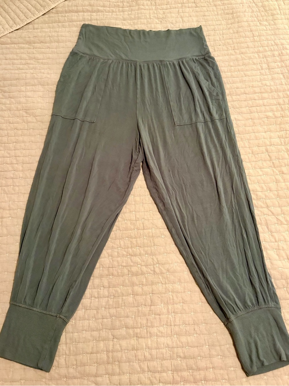 aerie Olive Green Relaxed Harem Track Pants